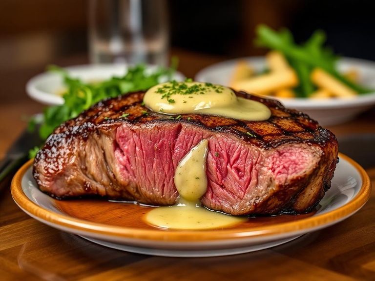 Porterhouse Steak with Garlic Herb Butter