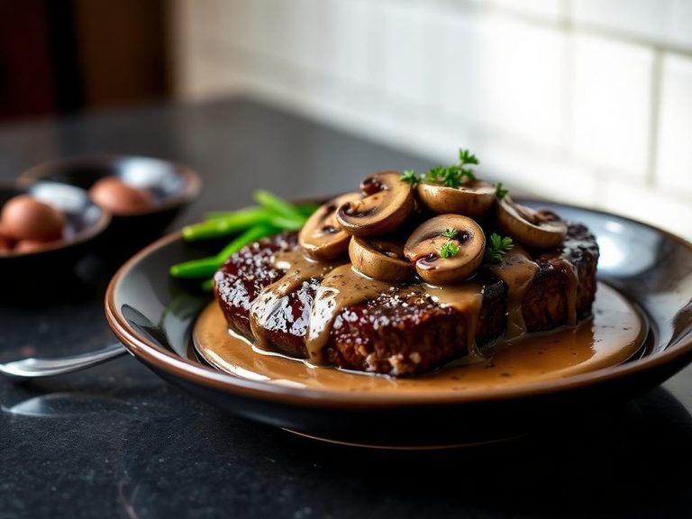 Porterhouse Steak with Mushroom Sauce