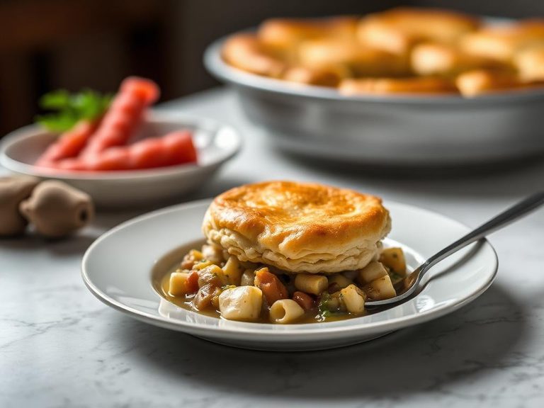 Pot Pie with Biscuit Topping