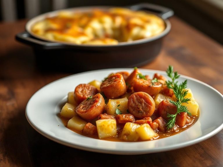 Potato and Sausage Gratin