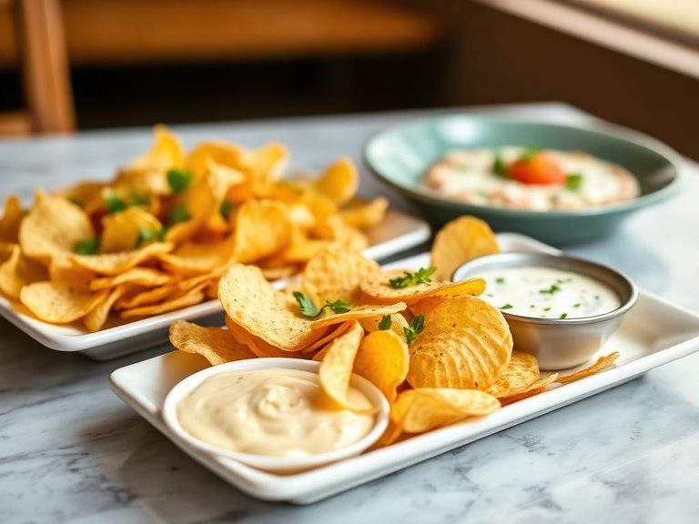 Potato chip and dip platters