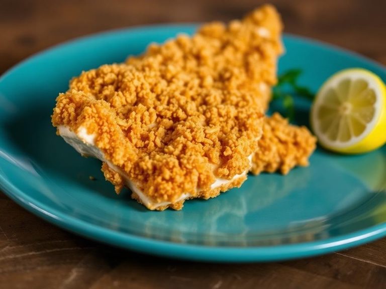 Potato chip crusted chicken or fish
