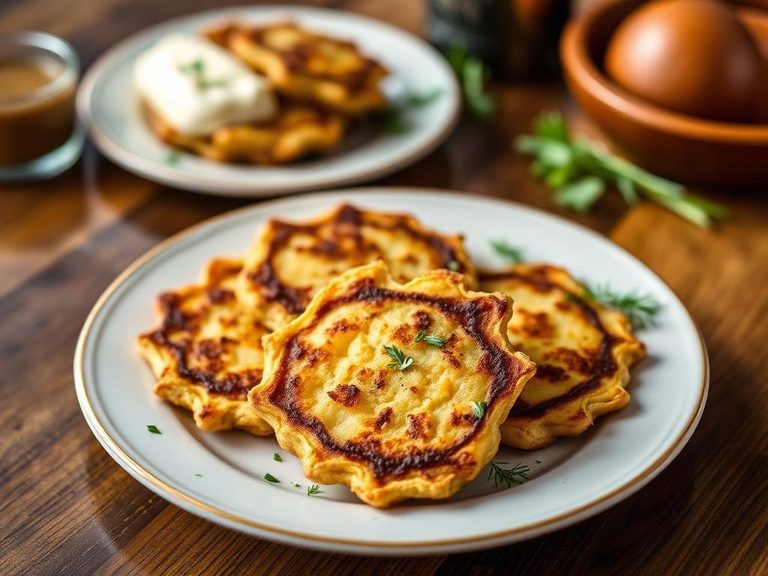 Potato pancakes or latkes