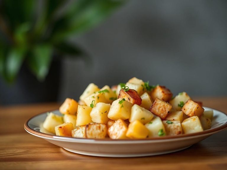 Potato salad (using microwaved cubes)