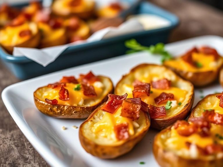 Potato Skins with Cheddar and Bacon