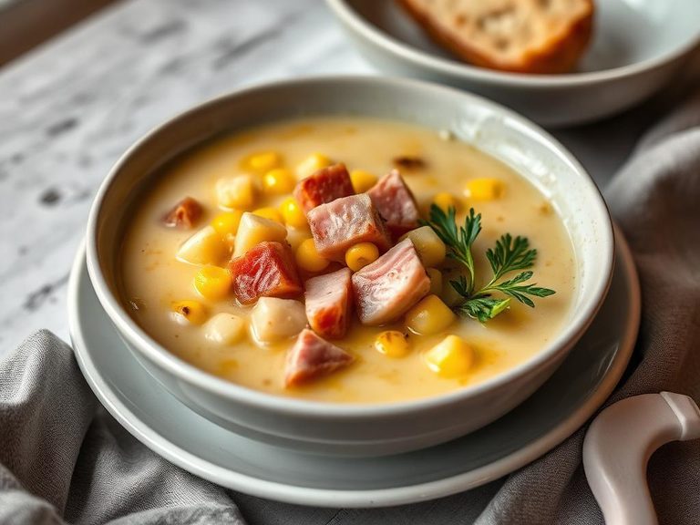 Potato Soup with Ham and Corn