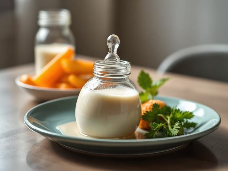 Prepared infant formula bottle