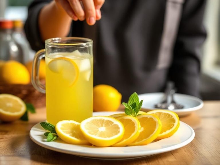Preparing homemade lemonade