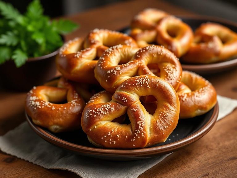 Pretzel bread rolls