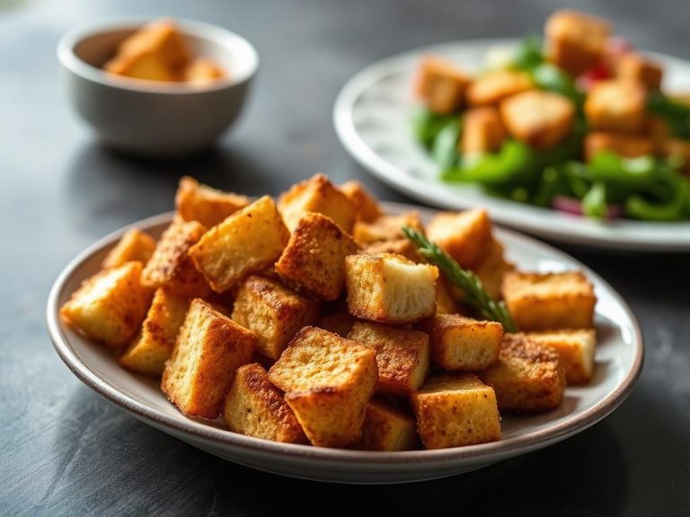Pretzel croutons for salads