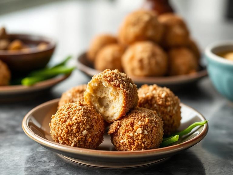 Pretzel-Crusted Cheese Balls