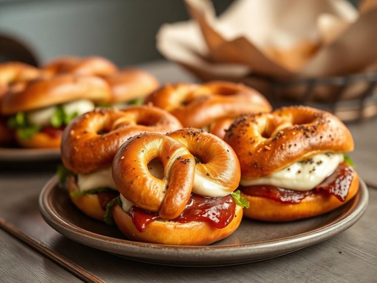 Pretzel sandwiches