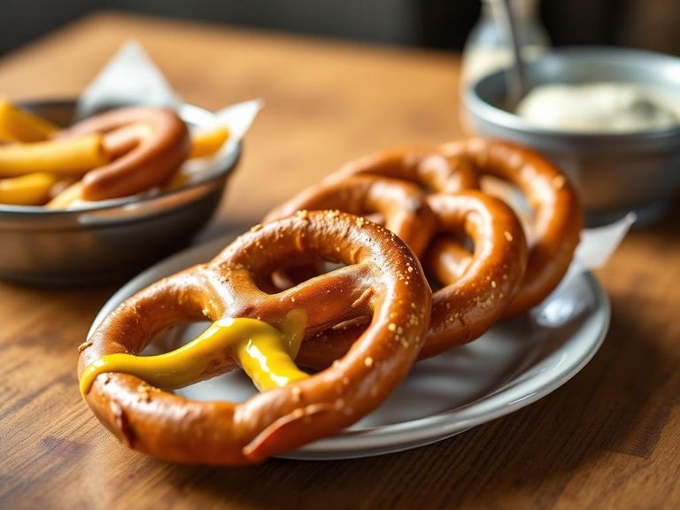 Pretzels with mustard