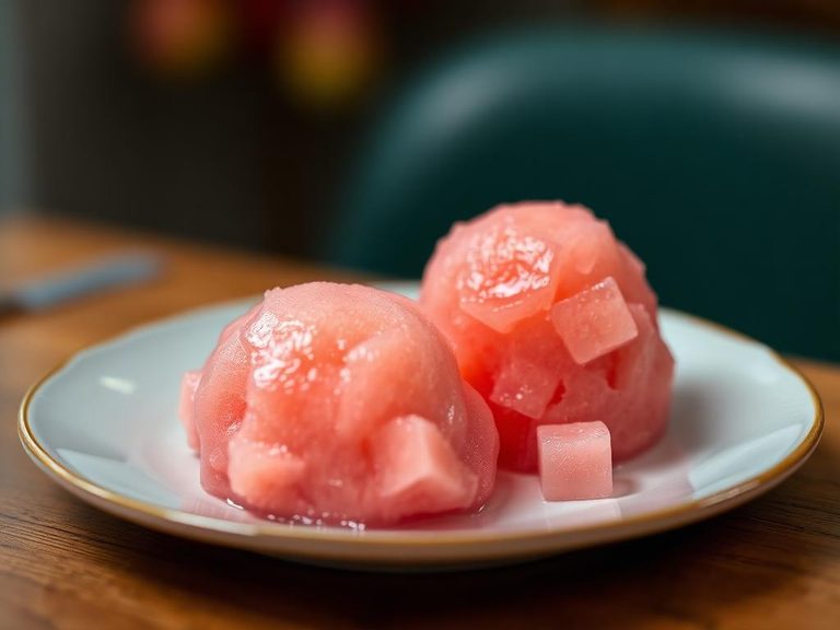 Prickly pear sorbet or granita