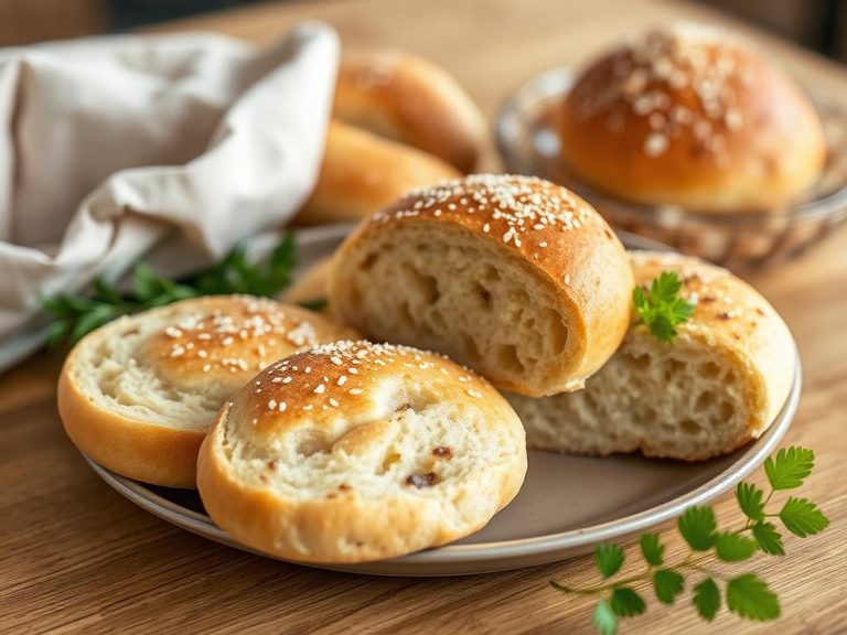 Protein-enriched bread and rolls