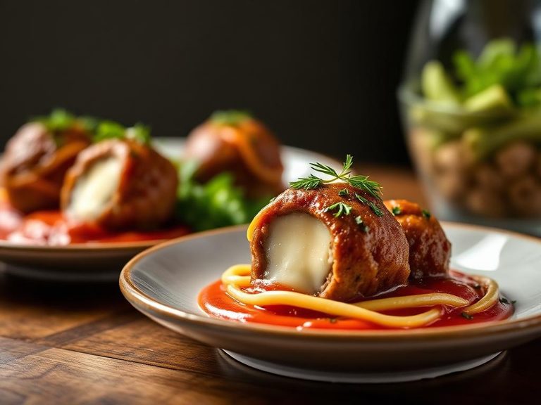 Provolone-stuffed Meatballs
