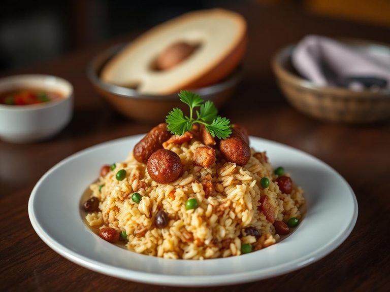 Puerto Rican Sausage Pilaf