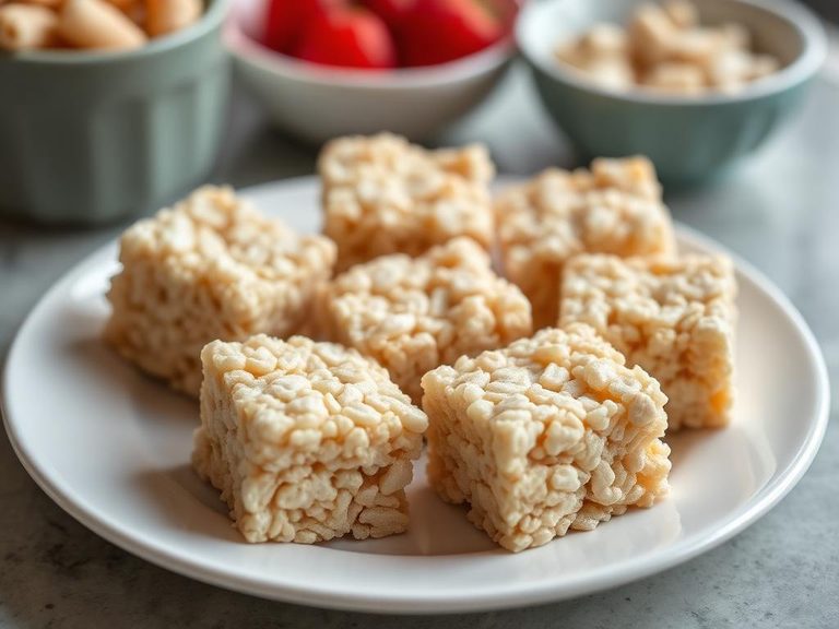 Puffed rice cereal squares
