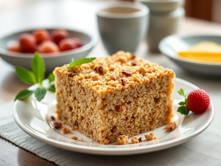 Puffed wheat cake