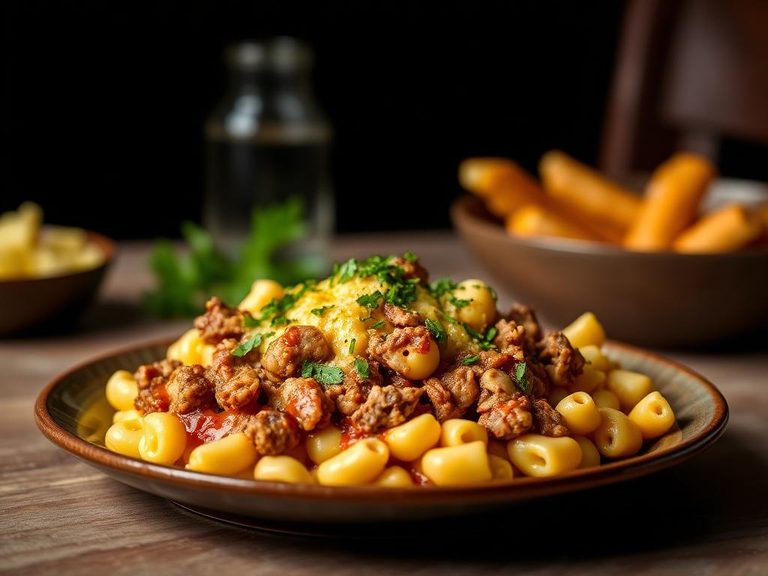 Pulled pork mac and cheese