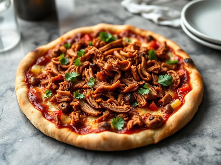 Pulled pork pizza