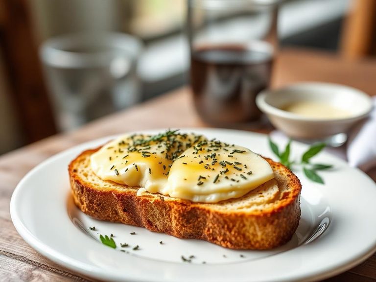 Pumpernickel toast with cheese