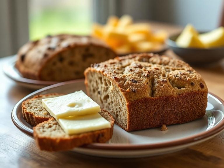 Pumpernickel with Butter and Cheese