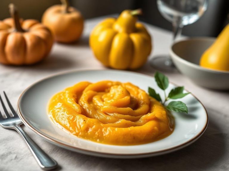 Pumpkin and pear puree