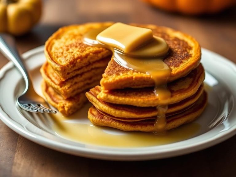 Pumpkin Pancakes with Maple Butter