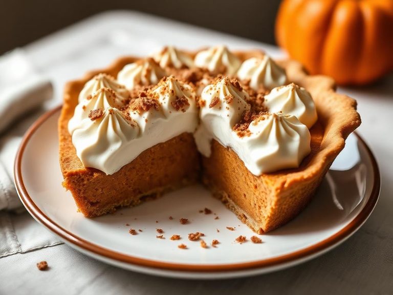 Pumpkin Pie with Gingersnap Topping