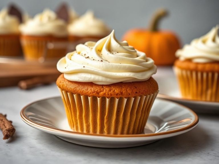 Pumpkin Spice Cupcakes with Cream Cheese Frosting