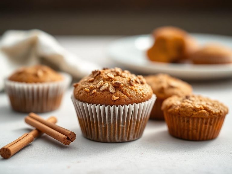 Pumpkin spice oatmeal muffin
