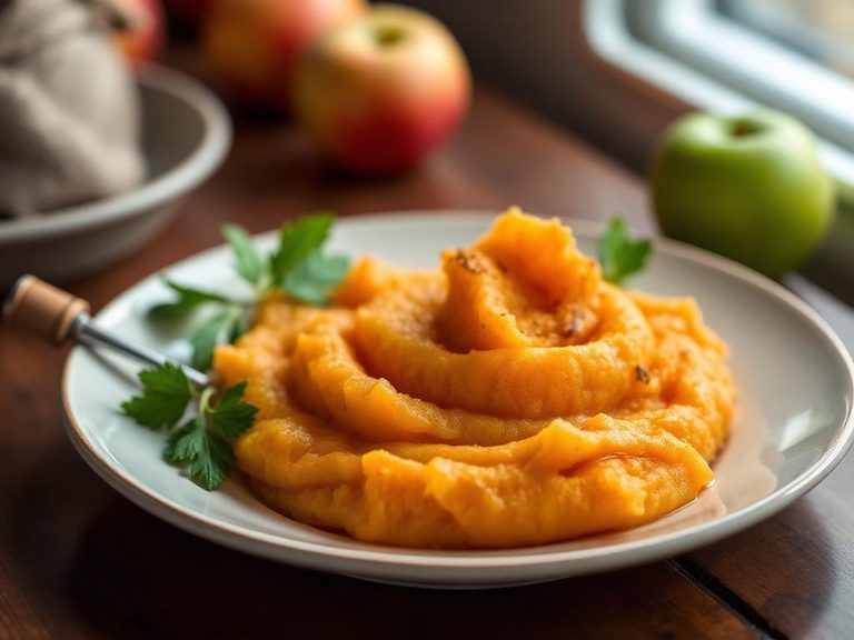 Pureed Apple & Sweet Potato Mash