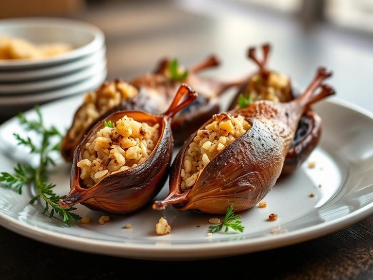 Quail Stuffed with Rice or Grains