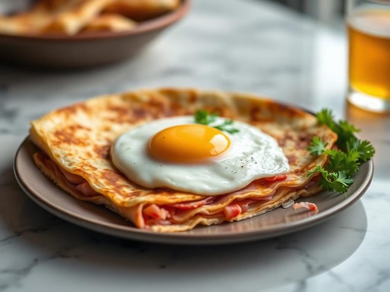 Quesadilla with Ham and Egg