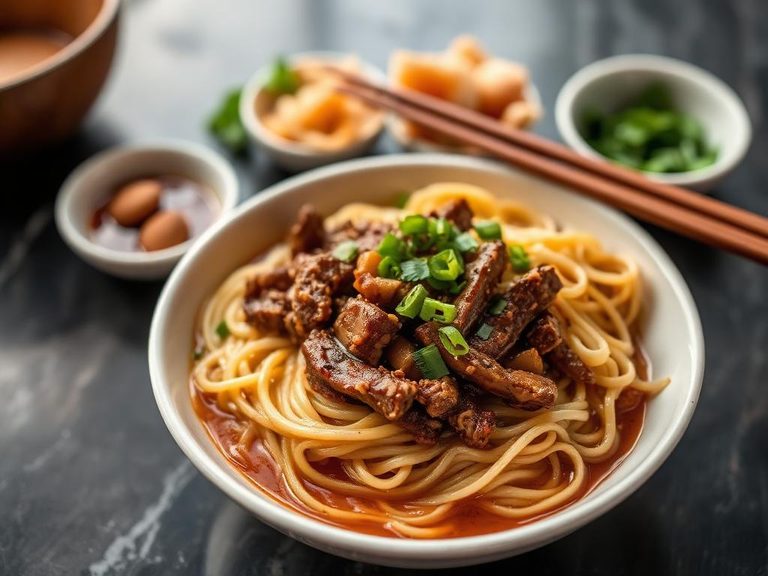 Quick Beef Rice Noodle Bowl