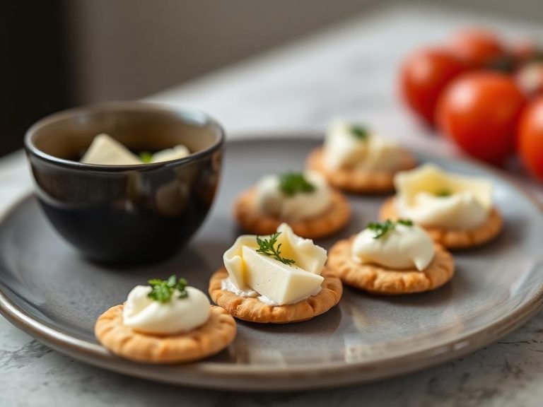 Quick Cheese and Cracker Canapés