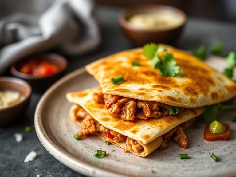 Quick chicken quesadilla