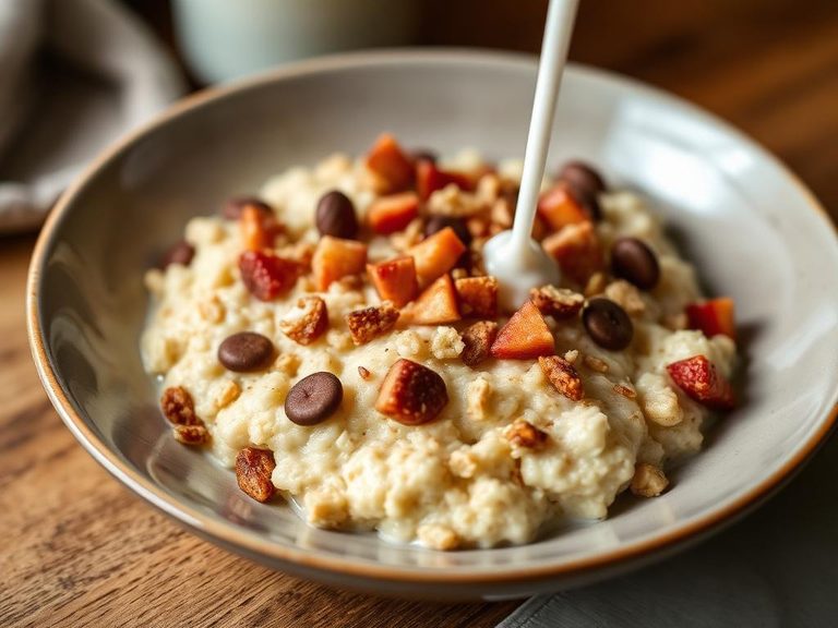 Quick oatmeal with milk