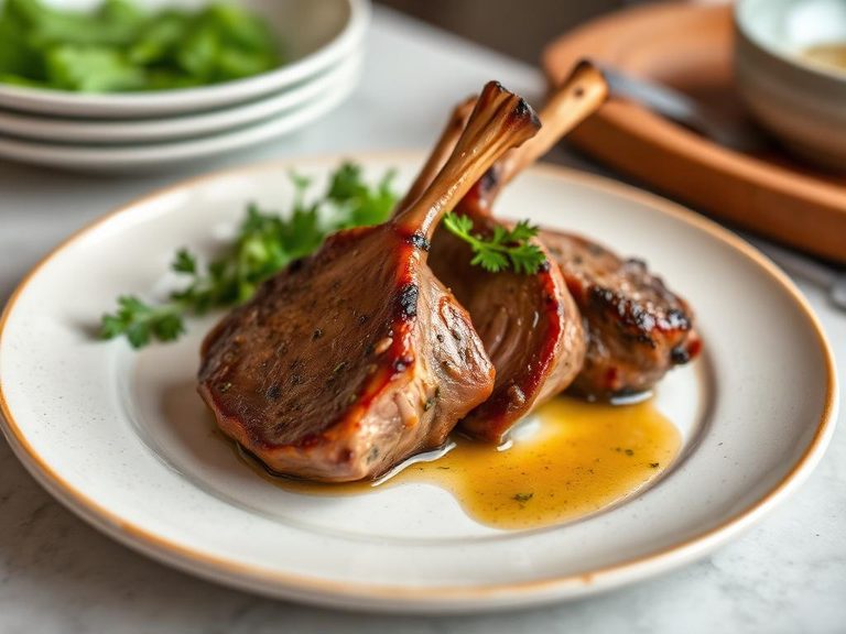 Quick Pan-Seared Lamb with Herb Butter