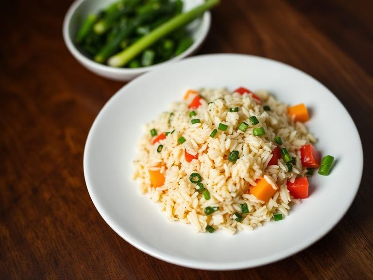Quick rice pilaf with vegetables