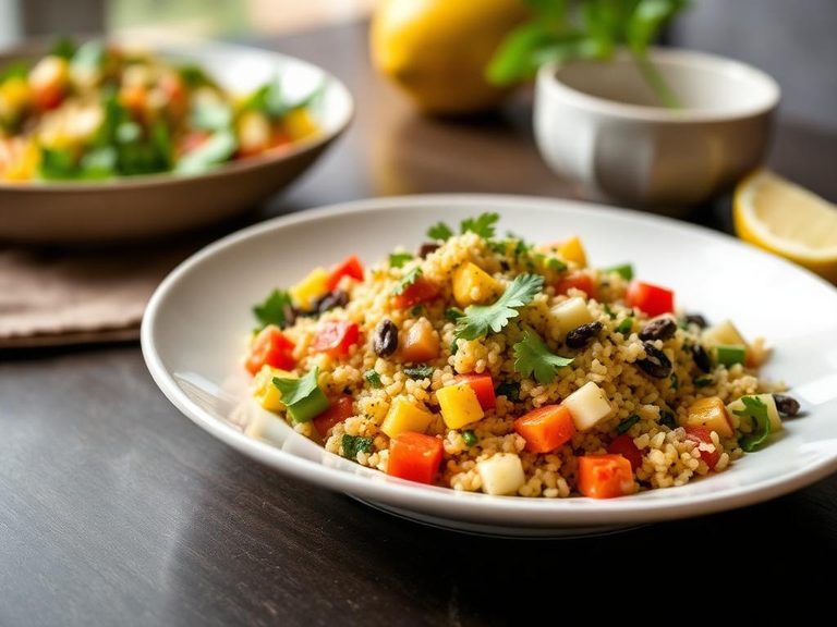 Quinoa Salad with Vegetables and Lemon Vinaigrette