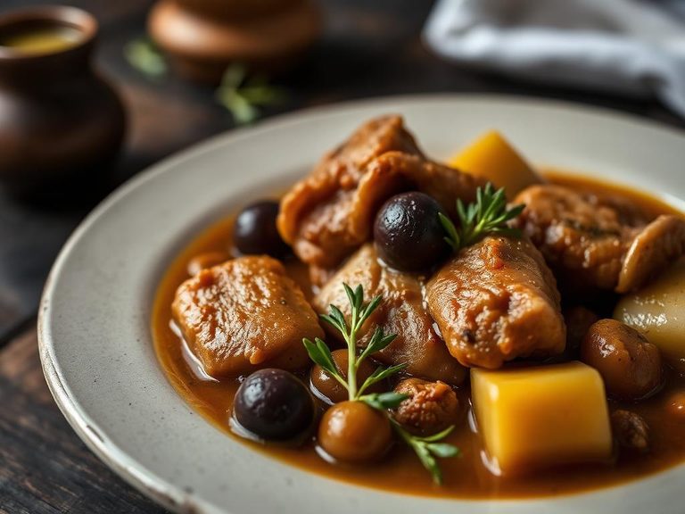 Rabbit Stew with Olives