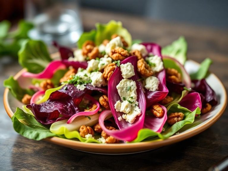 Radicchio and Endive Salad with Walnuts and Gorgonzola