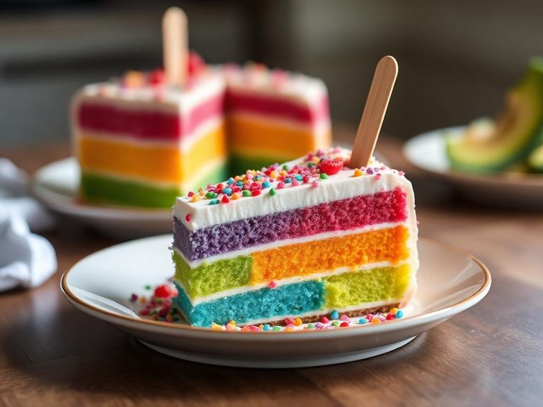 Rainbow Popsicle Cake