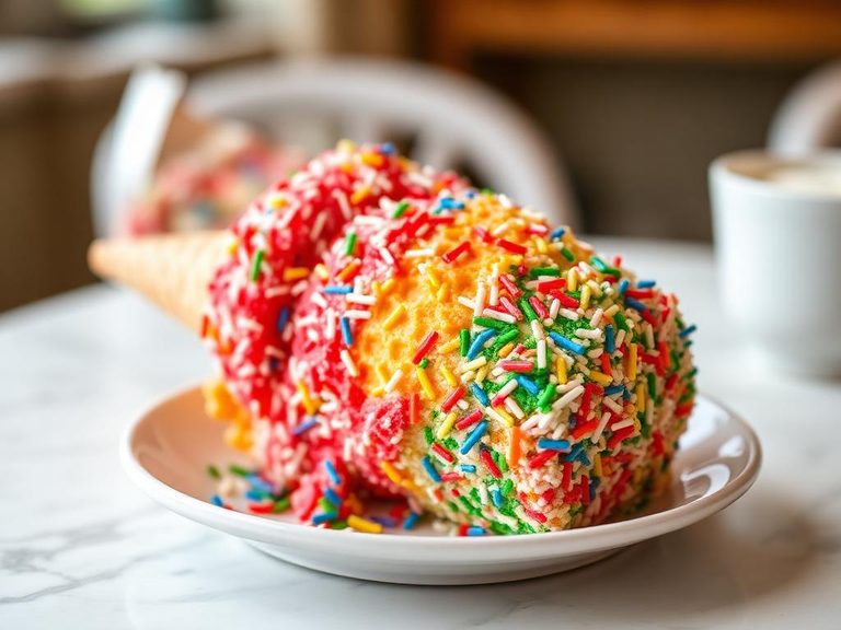 Rainbow Sprinkle Sundae Cone