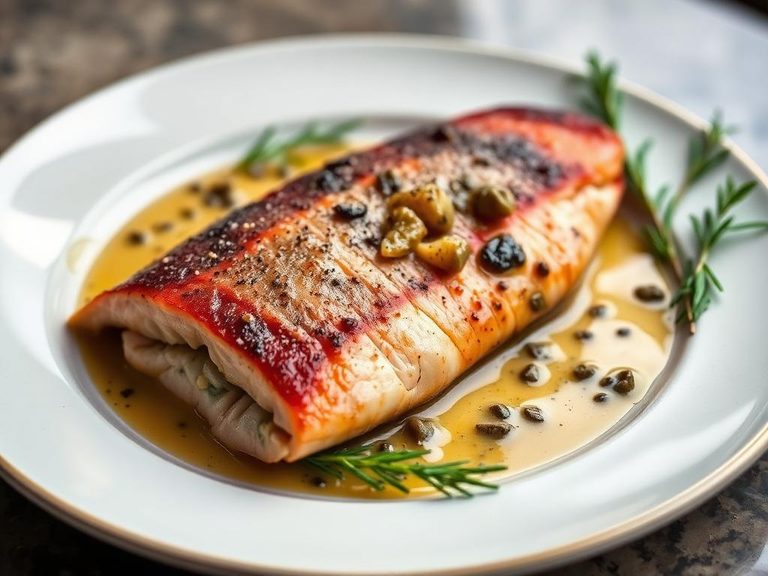 Rainbow Trout with Caper-Butter Sauce