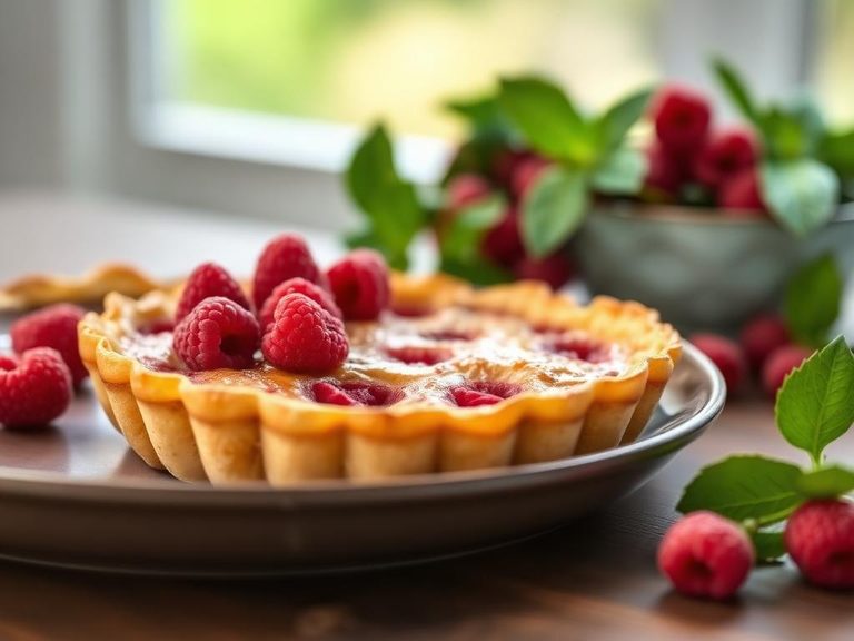 Raspberry clafoutis