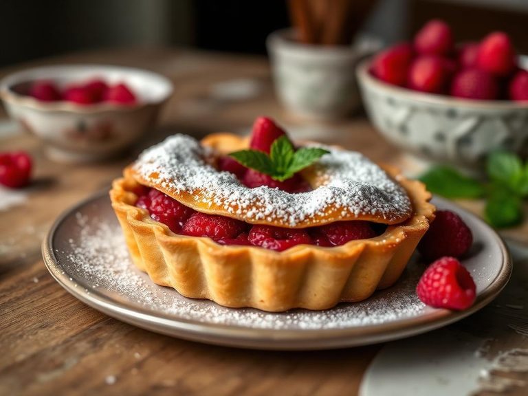 Raspberry Danish tart