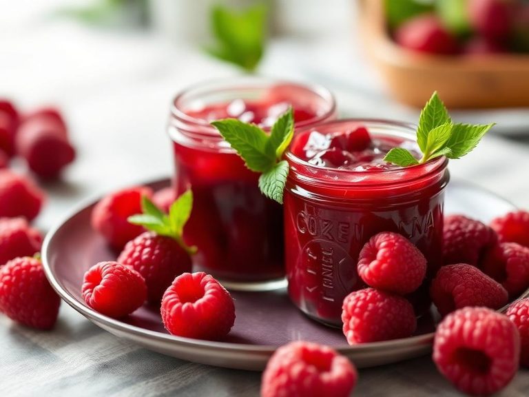 Raspberry jam or preserves
